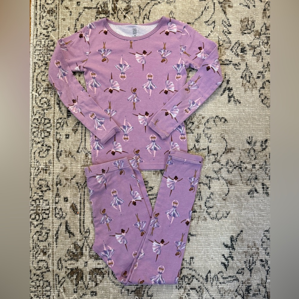 Kids Purple Ballerina Pajamas